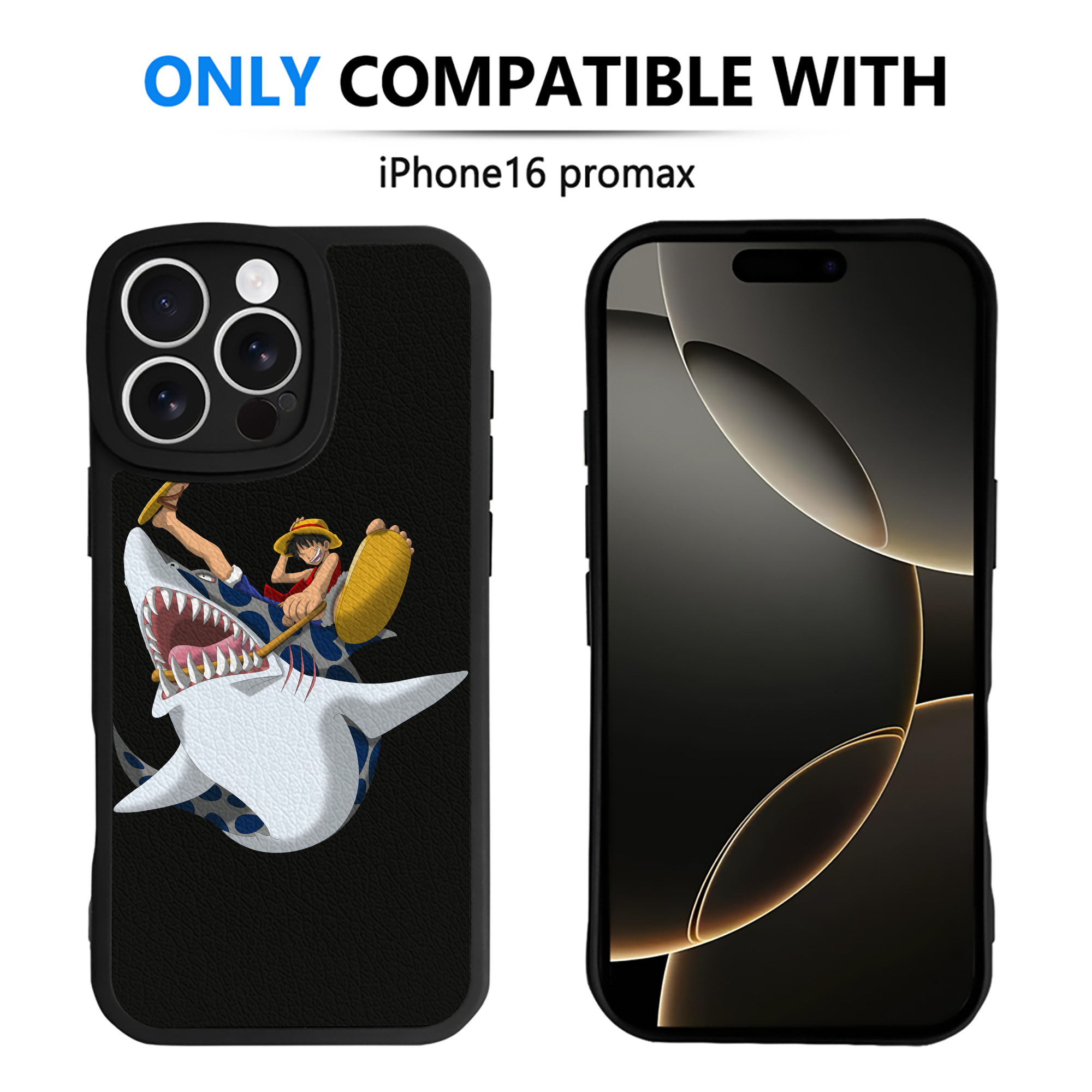 （画像用） ワンピース モンキー・D・ルフィ ONE PIECE Monkey D. Luffy 【iPhone 16シリーズ対応】シリコンスマホケース（レザー調） 材質：シリコン